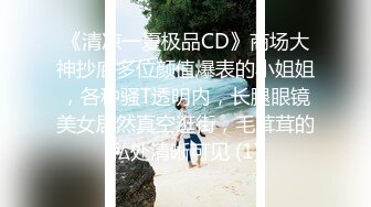 《清凉一夏极品CD》商场大神抄底多位颜值爆表的小姐姐，各种骚T透明内，长腿眼镜美女居然真空逛街，毛茸茸的私处清晰可见 (1)